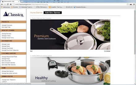 Administrador, Web responsive Classica Regal