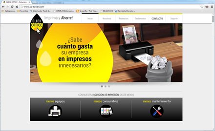 Home (1), Single page site Click Office
