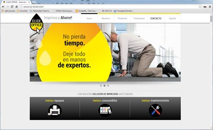 Home (2), Single page site Click Office