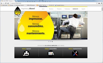 Home (3), Single page site Click Office