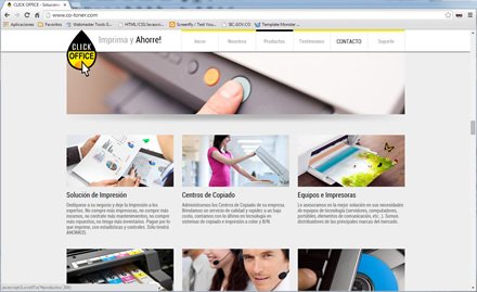 Servicios, Single page site Click Office