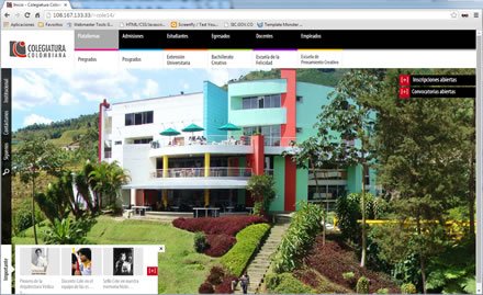Navegación flotante (1), Web Joomla Colegiatura
