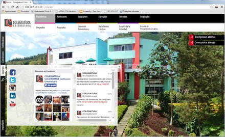 Navegación flotante (6), Web Joomla Colegiatura