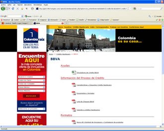 Crédito Hipotecario, Web Colombia Raíz