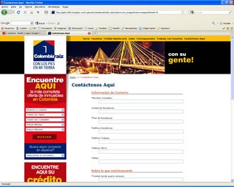 Contacto, Web Colombia Raíz