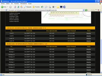 Página Proyecto (scroll), Web Coltebienes