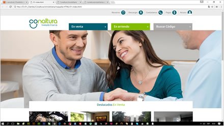 Home, Diseño de interfaces Inmobiliaria Conaltura