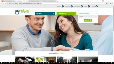 Búsqueda por código, Diseño de interfaces Inmobiliaria Conaltura