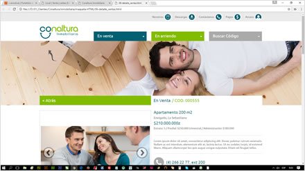 Detalle de inmueble, Diseño de interfaces Inmobiliaria Conaltura