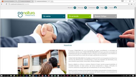 Presentación, Diseño de interfaces Inmobiliaria Conaltura