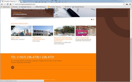 Footer, Web administrable Conceptos y Espacios