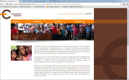 Responsabilidad social, Web administrable Conceptos y Espacios