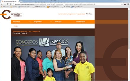 Detalle evento, Web administrable Conceptos y Espacios