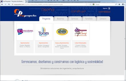Proyectos, Sitio web ConProyectos