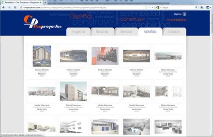 Portafolio de obras, Sitio web ConProyectos