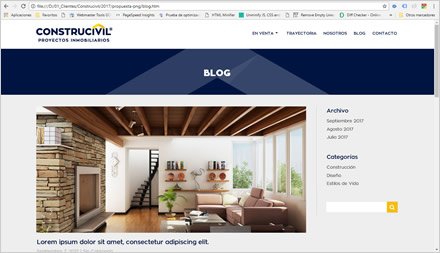 Blog, Web Wordpress Responsive Construcivil