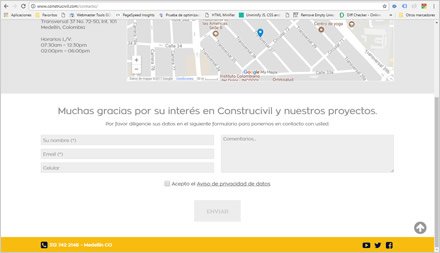 Contactos, Web Wordpress Responsive Construcivil