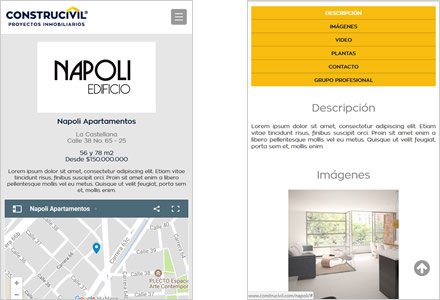 Adaptación Responsive, Web Wordpress Responsive Construcivil