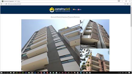Landing page, Identidad y landing page Construcivil