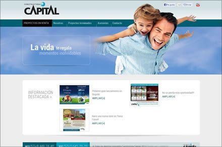 Home, Sitio web Constructora Capital