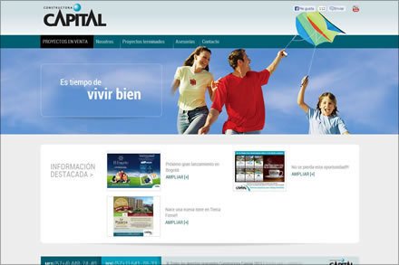 Home, Sitio web Constructora Capital