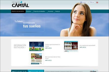 Home, Sitio web Constructora Capital