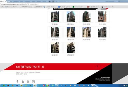 Detalle proyecto (scroll), Web responsive y admin/ Constructurales