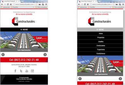 Adaptación responsive, Web responsive y admin/ Constructurales