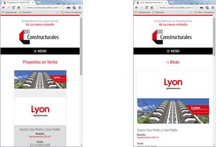 Adaptación responsive, Web responsive y admin/ Constructurales