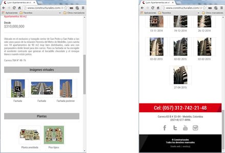Adaptación responsive, Web responsive y admin/ Constructurales