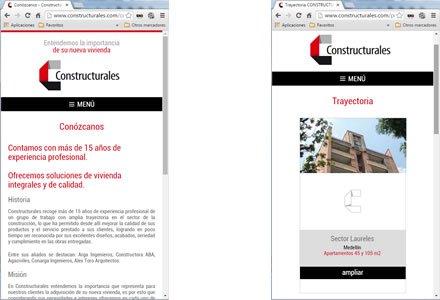 Adaptación responsive, Web responsive y admin/ Constructurales