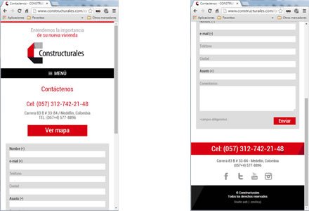 Adaptación responsive, Web responsive y admin/ Constructurales