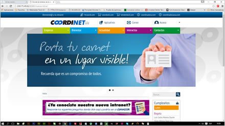 Home (1), Intranet Wordpress Coordinadora
