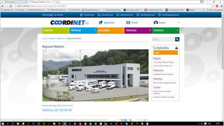 Regional detalle (1), Intranet Wordpress Coordinadora