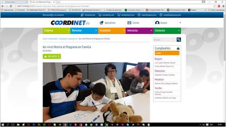 Detalle noticia (1), Intranet Wordpress Coordinadora