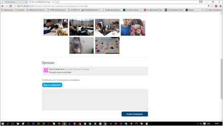 Galería y comentarios, Intranet Wordpress Coordinadora