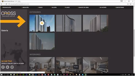 Galería, Web HTML5 administrable Cross