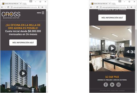 Adaptación Responsive, Web HTML5 administrable Cross
