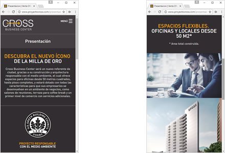 Adaptación Responsive, Web HTML5 administrable Cross