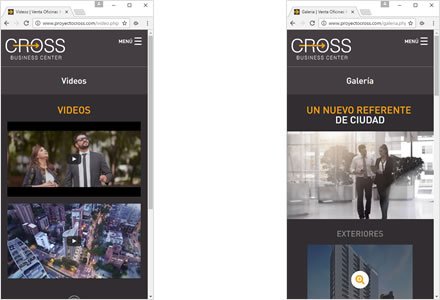 Adaptación Responsive, Web HTML5 administrable Cross