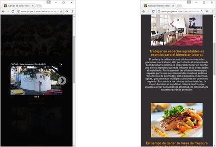 Adaptación Responsive, Web HTML5 administrable Cross