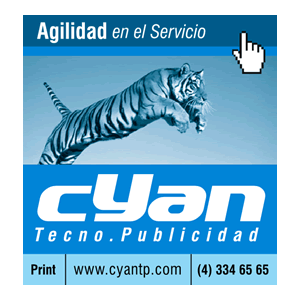 Prensa Bicolor (5/8), Identidad Visual Cyan Tecno-Publicidad