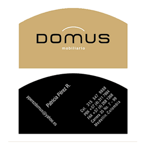 Tarjetas, Identidad Visual Domus Mobiliario