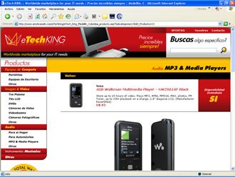 Detalle de Producto, Web eTech King