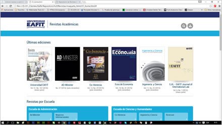 Home micro-sitio, Interfaces responsive Universidad EAFIT