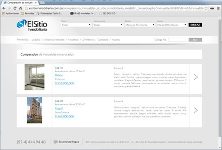 Comparativo, Web administrable El sitio inmobiliario