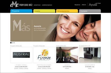 Home, Diseño de interfaces EME Propiedad Raiz