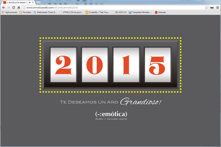 Story, e-card año nuevo (-:emótica)