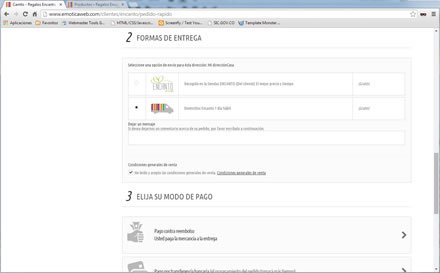 One page checkout (scroll), Tienda electrónica Regalos Encanto