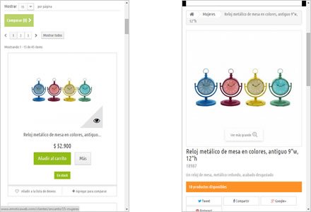 Responsive design, Tienda electrónica Regalos Encanto